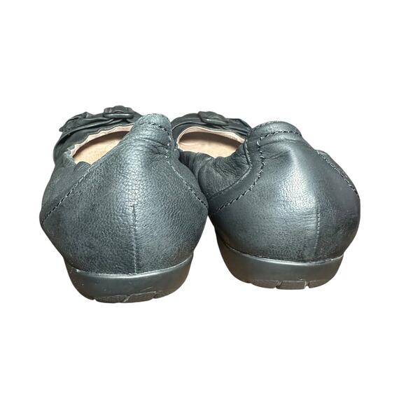Abeo Leather Ballet Flats Black Size 8M  Bow Accent Tabatha - Picture 7 of 10